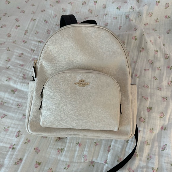 Coach Ivory Backpack with Gold Accents - Picture 2 of 4